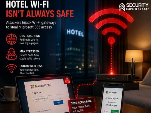 Hotel Wi-Fi Attacks Microsoft 365 Accounts