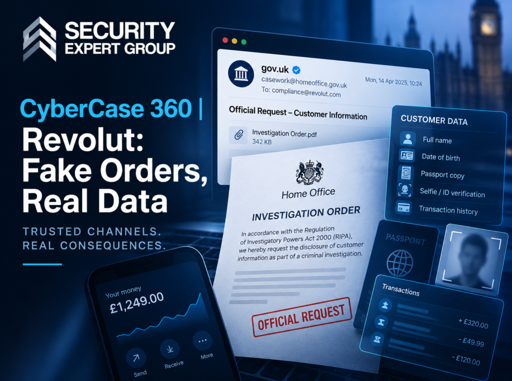 CyberCase 360 | Revolut: Fake Orders, Real Data